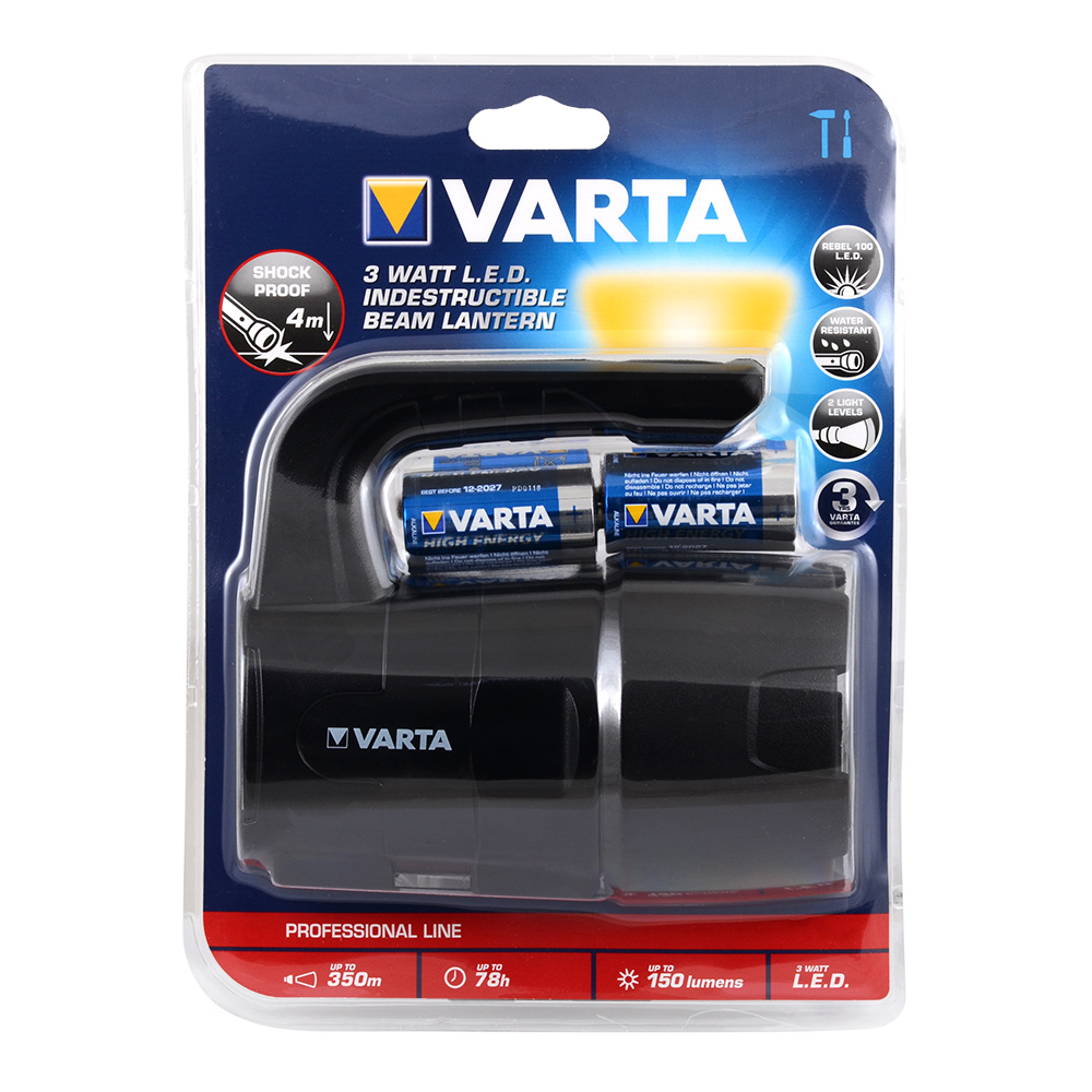 Varta 18750 Inderstructible 3W Led Fener 4C (İ) 