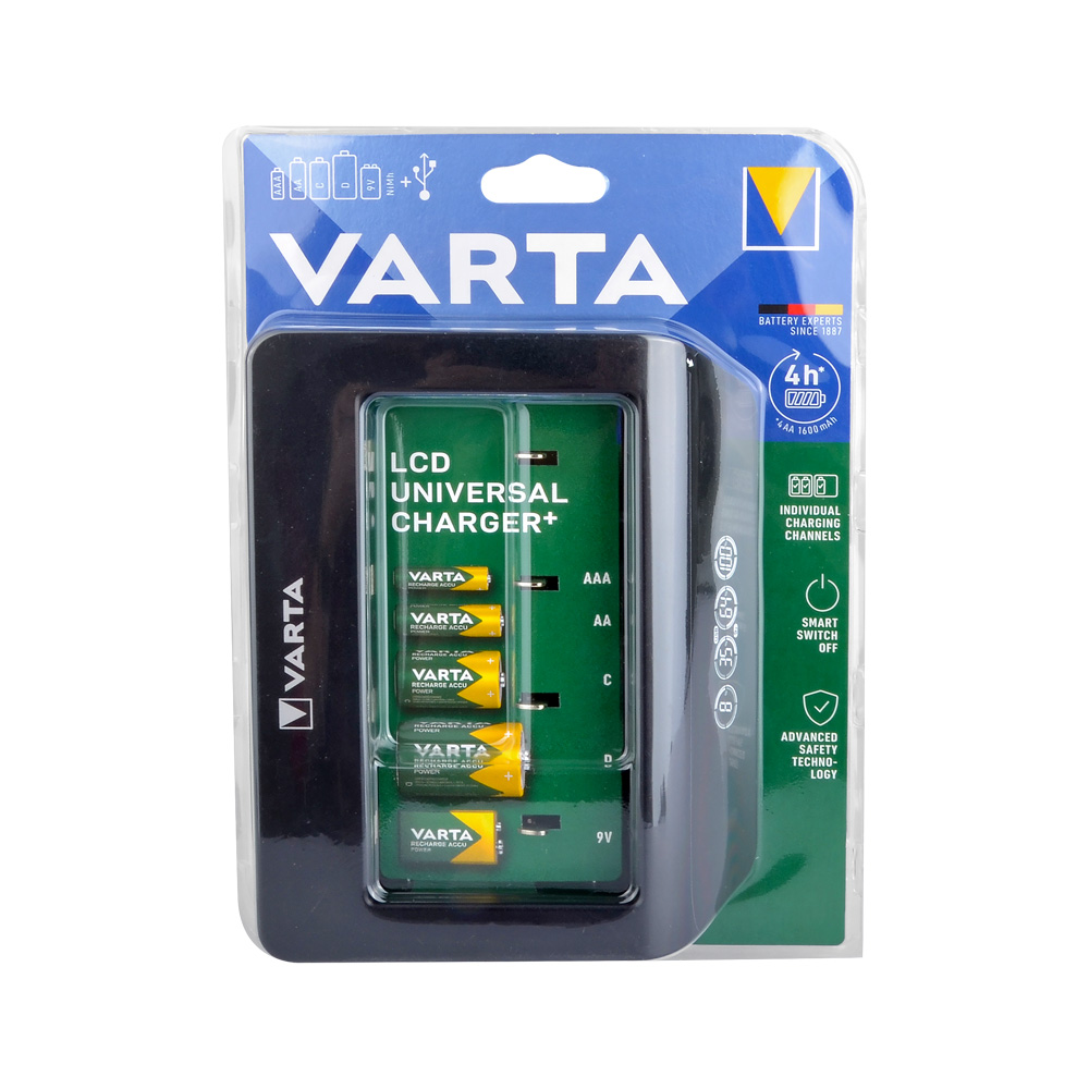 Varta 57688 LCD Universal USB Pil Şarj Cihazı 