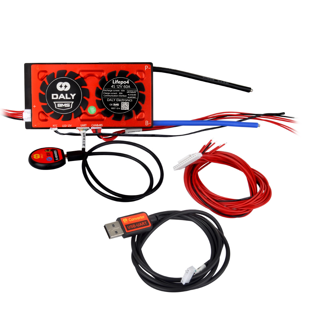 Daly - 4S - 12.8V 60A - LiFePO4 Smart BMS - BT+Uart+485+Canbus