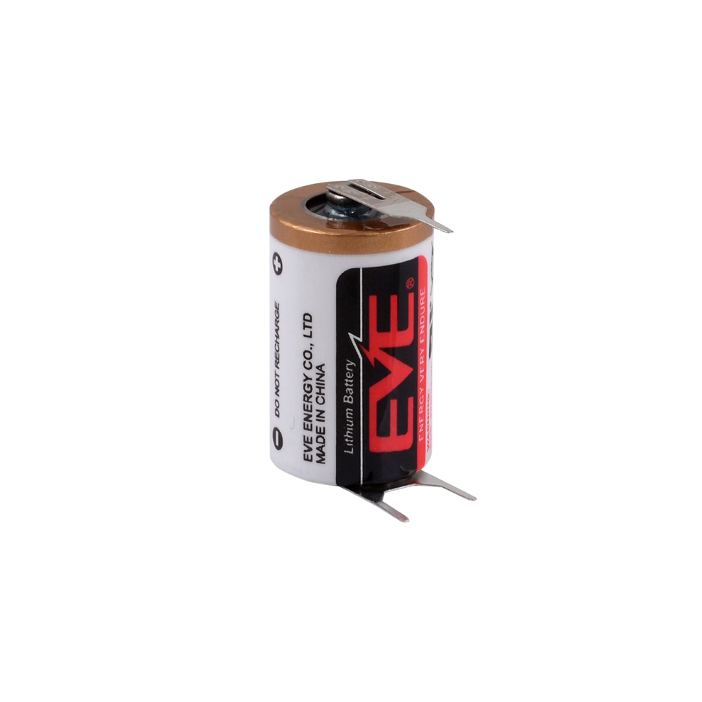 EVE ER14250H/3PT - 1/2AA Size - 3.6V Li-SOCI2 Lithium Pil - 3 pinli