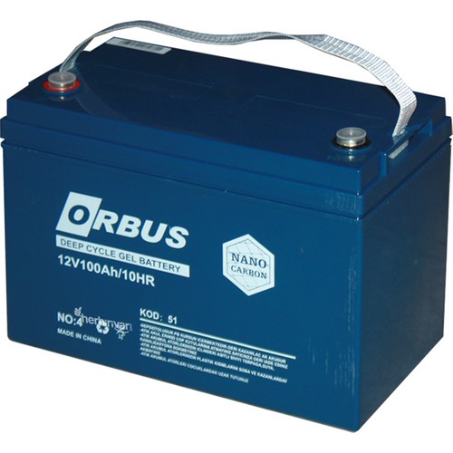 Orbus 12V 100 Ah Bakımsız Jel Akü
