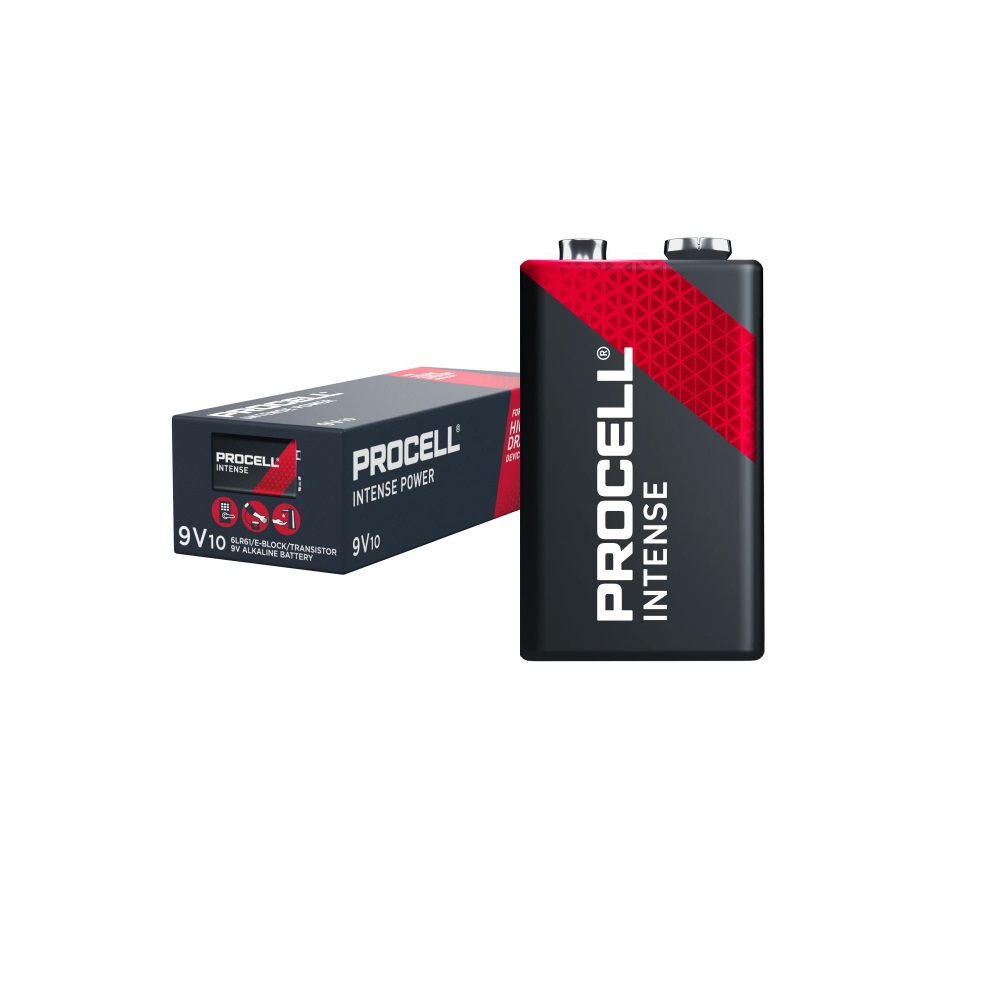 Procell Intense - PX1604 - 6LR61 - 9V - 726 mAh - Endüstriyel Alkaline Pil - 10lu Paket