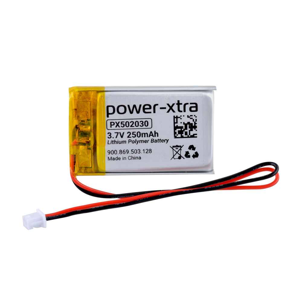 Power-Xtra PX502030 - 3.7V 250 mAh Li-Polymer Pil - Devreli-Soketli-10cm