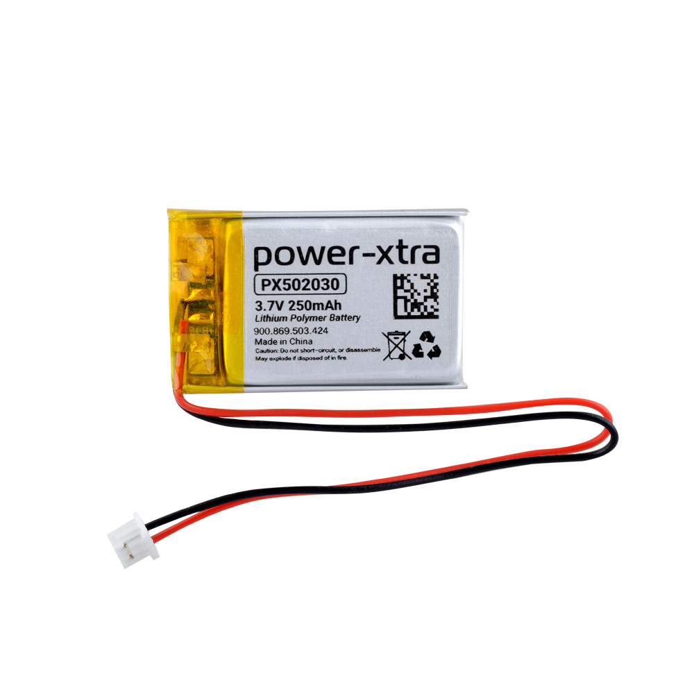 Power-Xtra PX502030 - 3.7V 250 mAh Li-Polymer Pil - Devreli-Soketli-10cm -107114
