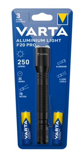 Varta 16607 F20 Alüminyum Fener 2AA