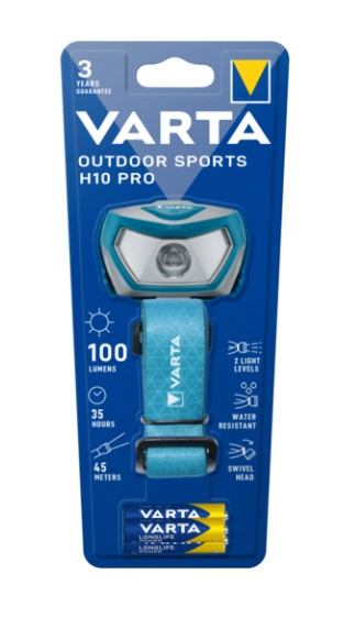 Varta 16650 Outdoor Sports H10 Pro Kafa Feneri 3AAA