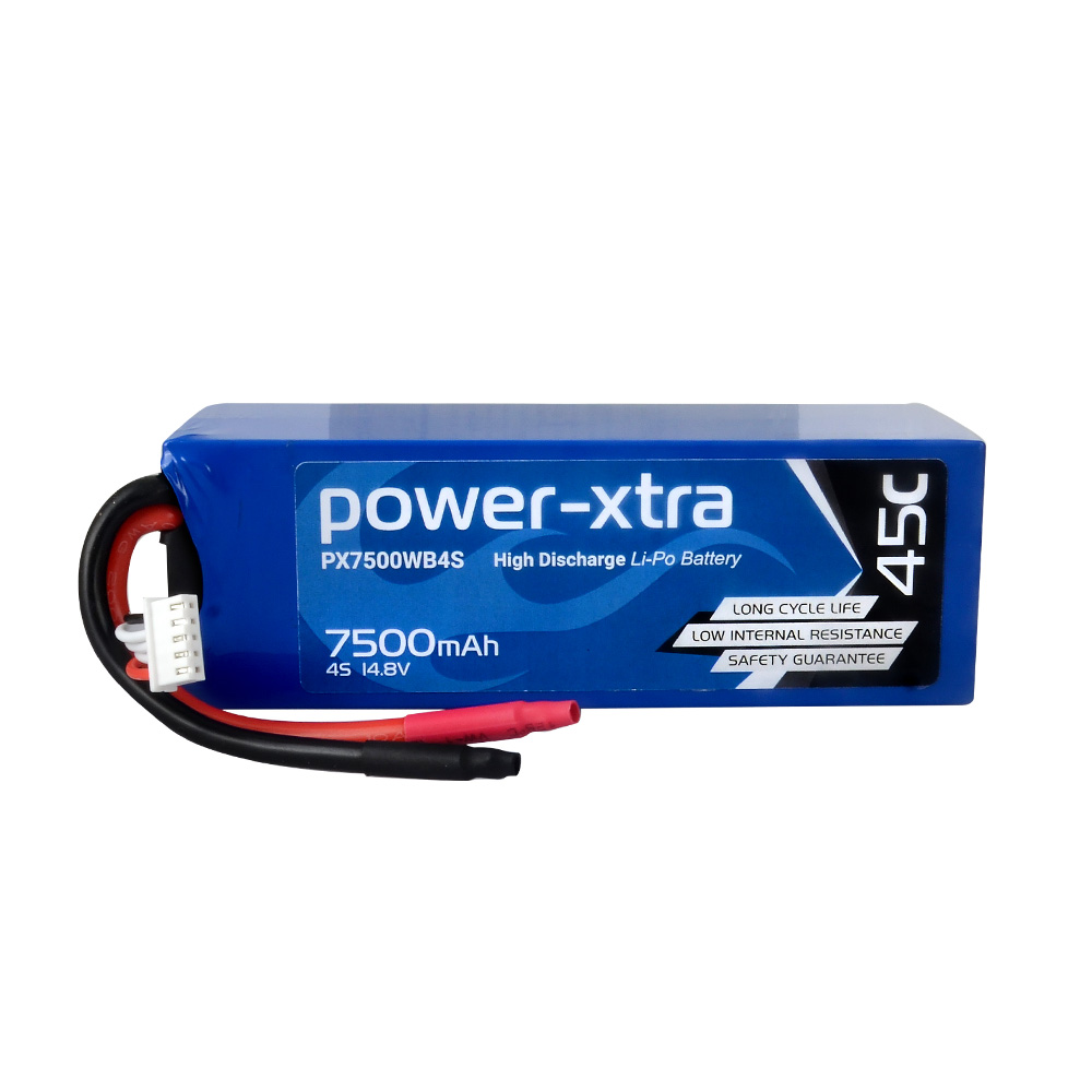 Power-Xtra PX7500WB4S - 4S2P - 14.8V 7500 mAh Li-Polymer Pil -45C