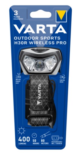 Varta 18650 Outdoor Sports H30R Wireless Pro Şarjlı Kafa Feneri