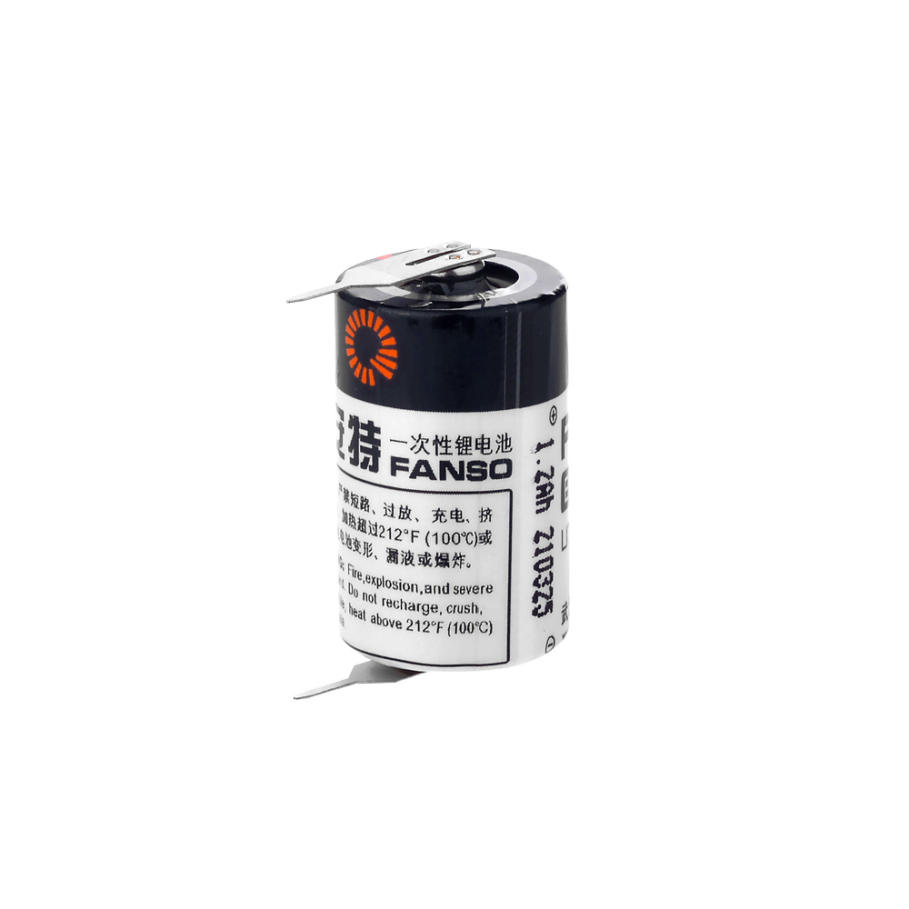 Fanso ER14250H - 1/2AA-2PT - 3.6V Li-SOCI2  Lithium Pil