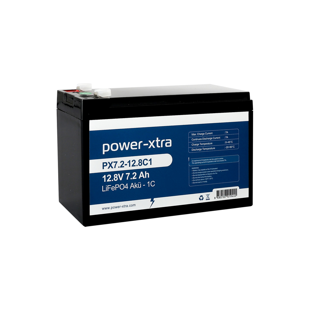 Power-Xtra PX7.2-12.8C1 - 12.8V 7.2 Ah LiFePo4 Akü - 1C