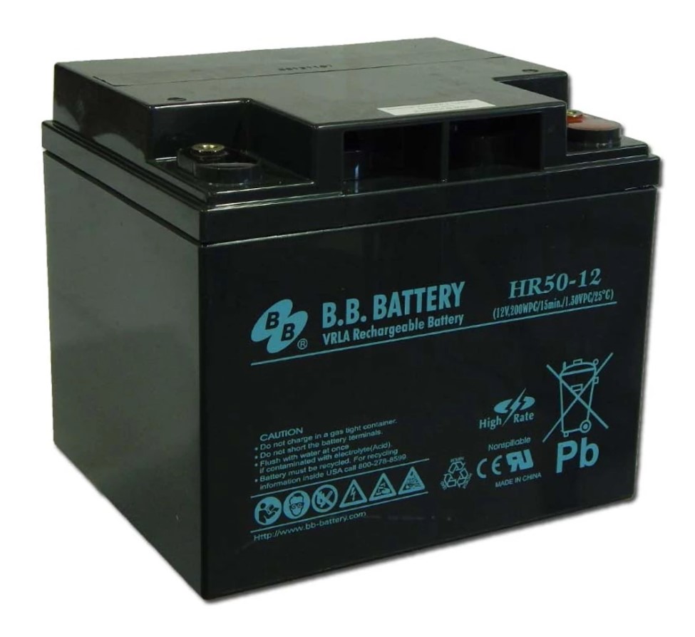 BB HR50-12 12V 50 Ah Bakımsız Kuru Akü