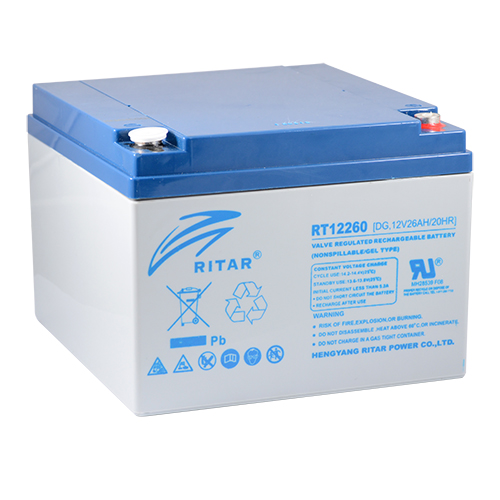 Ritar EV 12V 26 Ah Bakımsız Jel Akü