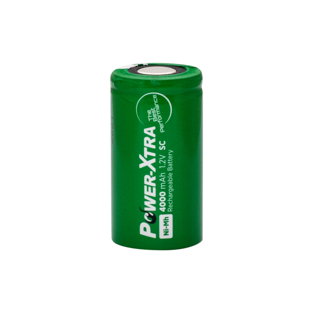 Power-Xtra 1.2V 4000 Mah- SC -Ni-Mh Şarjlı Pil -Flat-Başsız 