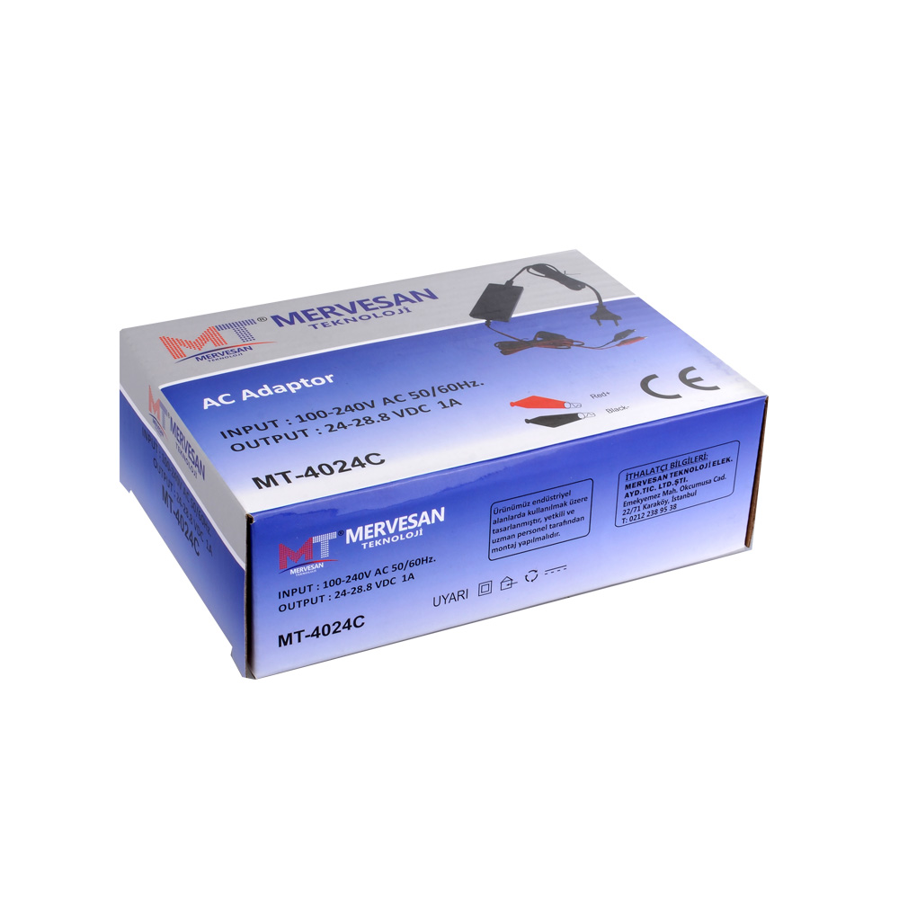 Mervesan MT-4024-C 24V 1A Akü Şarj Adaptörü