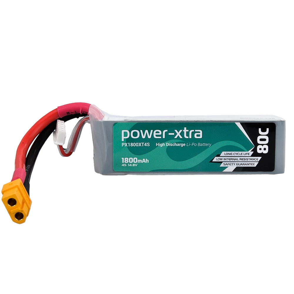 Power-Xtra PX1800XT4S - 4S1P - 14.8V 1800 mAh Li-Polymer Pil -80C