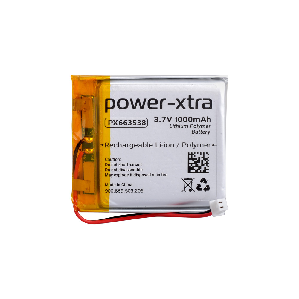 Power-Xtra PX663538 - 3.7V 1000 mAh Li-Polymer Pil - Devreli-Soketli
