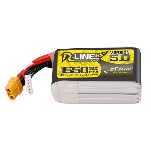 Tattu 4S1P R-Line 5.0 1550mAh 14.8V 150C Li-Po Batarya Paketi XT60