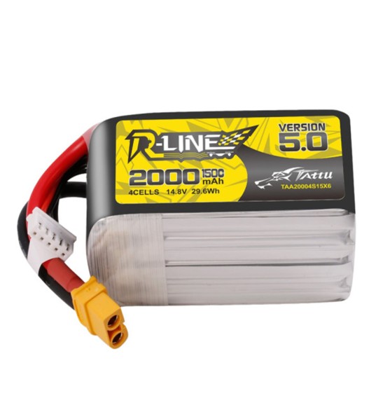 Tattu 4S1P  R-Line 5.0 2000mAh 14.8V 150C Li-Po Batarya Paketi XT60
