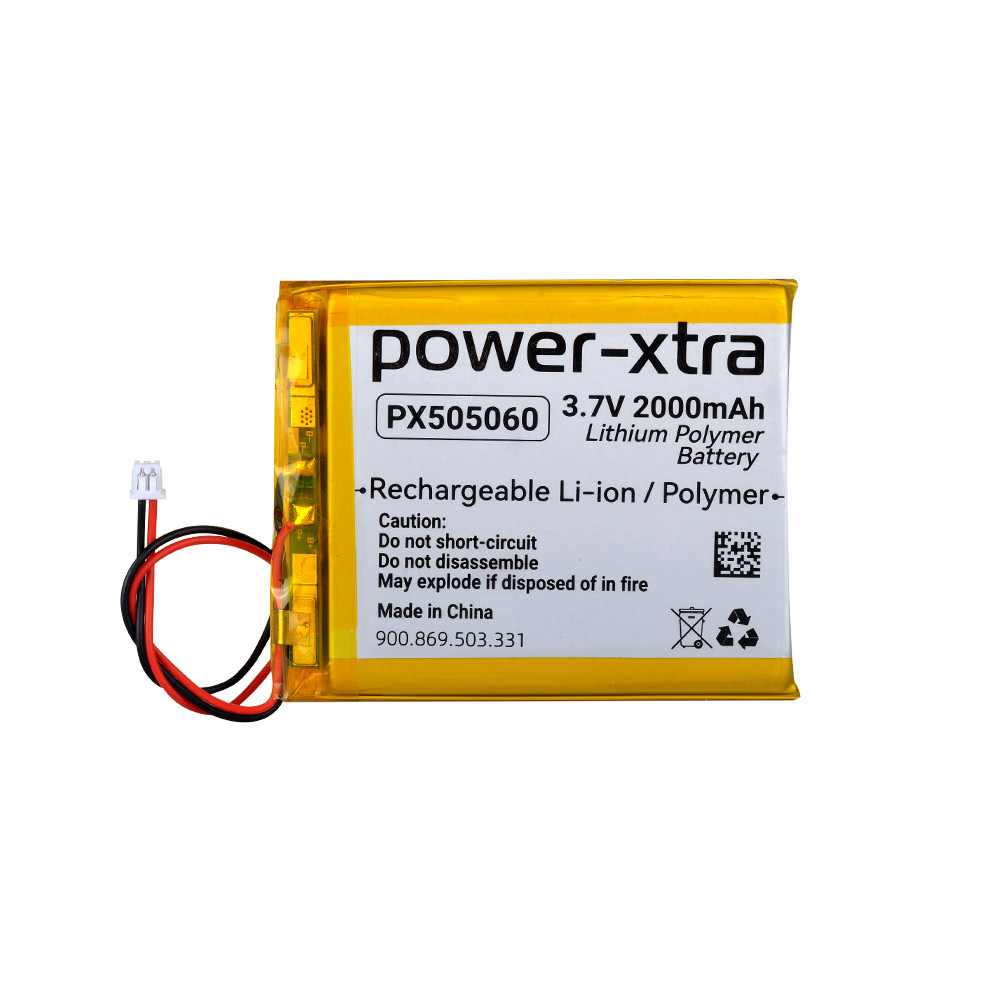 Power-Xtra PX505060 - 3.7V 2000 mAh Li-Polymer Pil - Devreli-Soketli