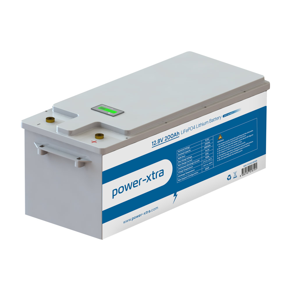 Power-xtra 12.8V 200Ah LiFePO4 Lityum Akü - Ekranlı