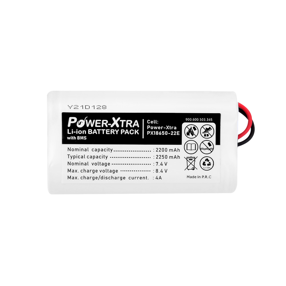 Power-Xtra 2S1P - 7.4V 2200 mAh - PX18650-22E - Li-ion Batarya -Devreli-Soketli-3A