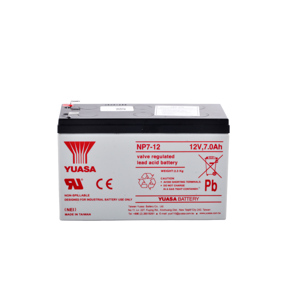 Yuasa NP7-12 - 12V 7 Ah F1 (ince) Bakımsız Kuru Akü
