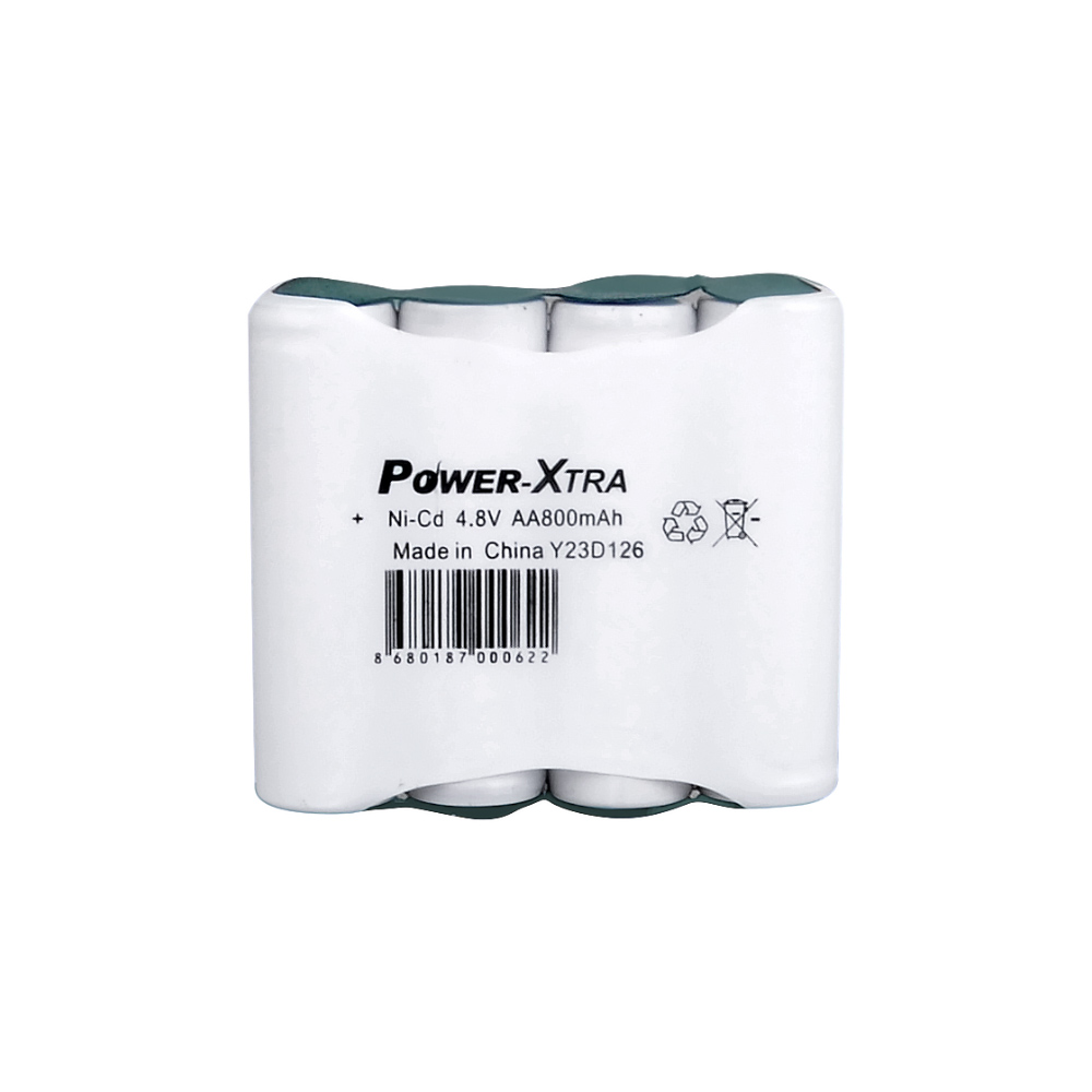 Power-Xtra 4S1P - 4.8V 800 mAh AA - Ni-Cd Şarjlı Batarya - Pinli