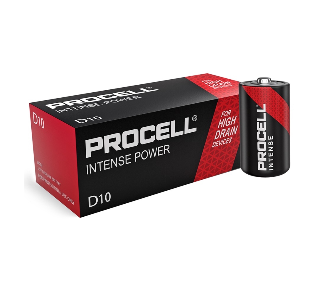 Procell Intense - PX1300 - LR20 - 18.6 Ah - Endüstriyel Alkaline Pil - 10lu Paket
