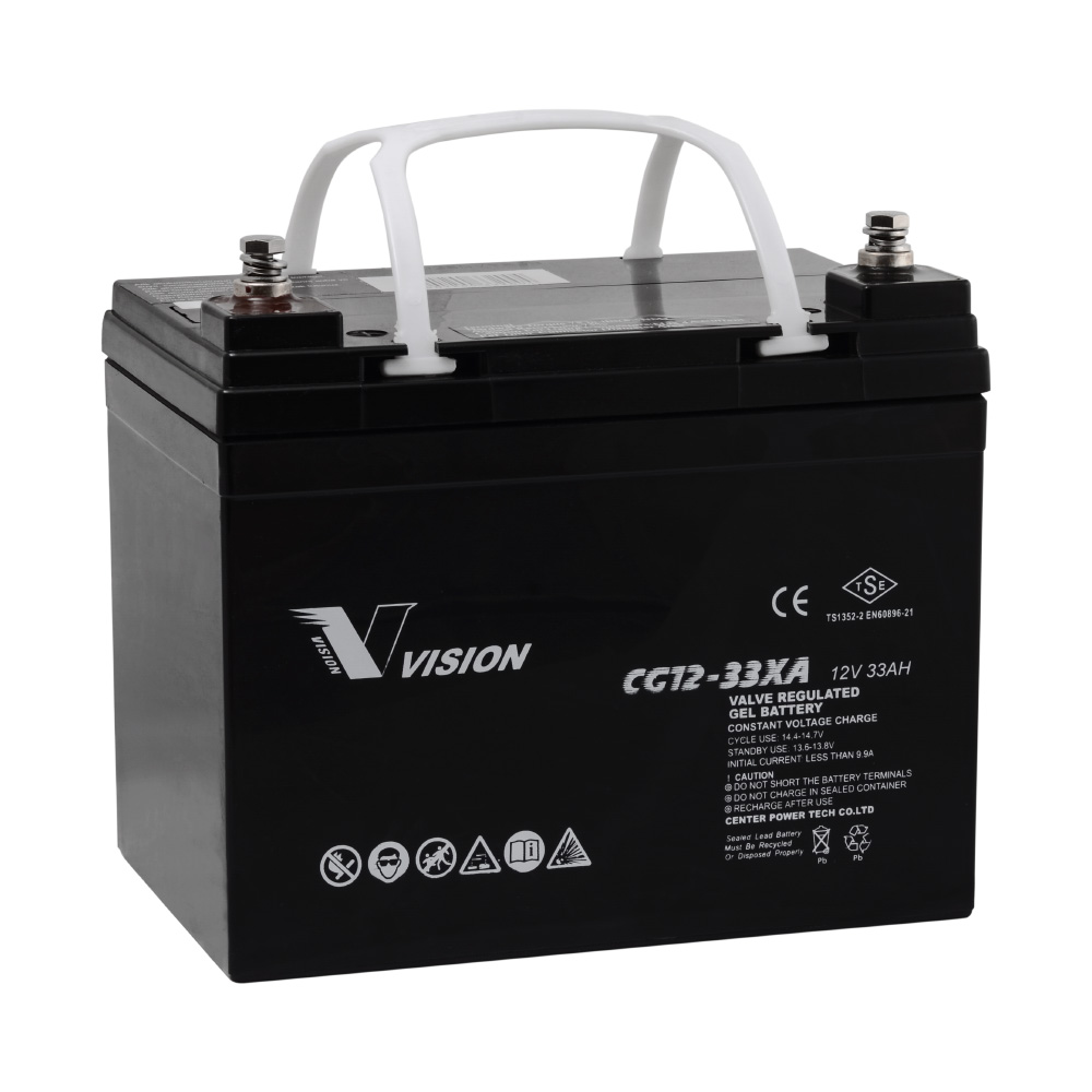 Vision 12V 33 Ah Bakımsız Jel Akü 