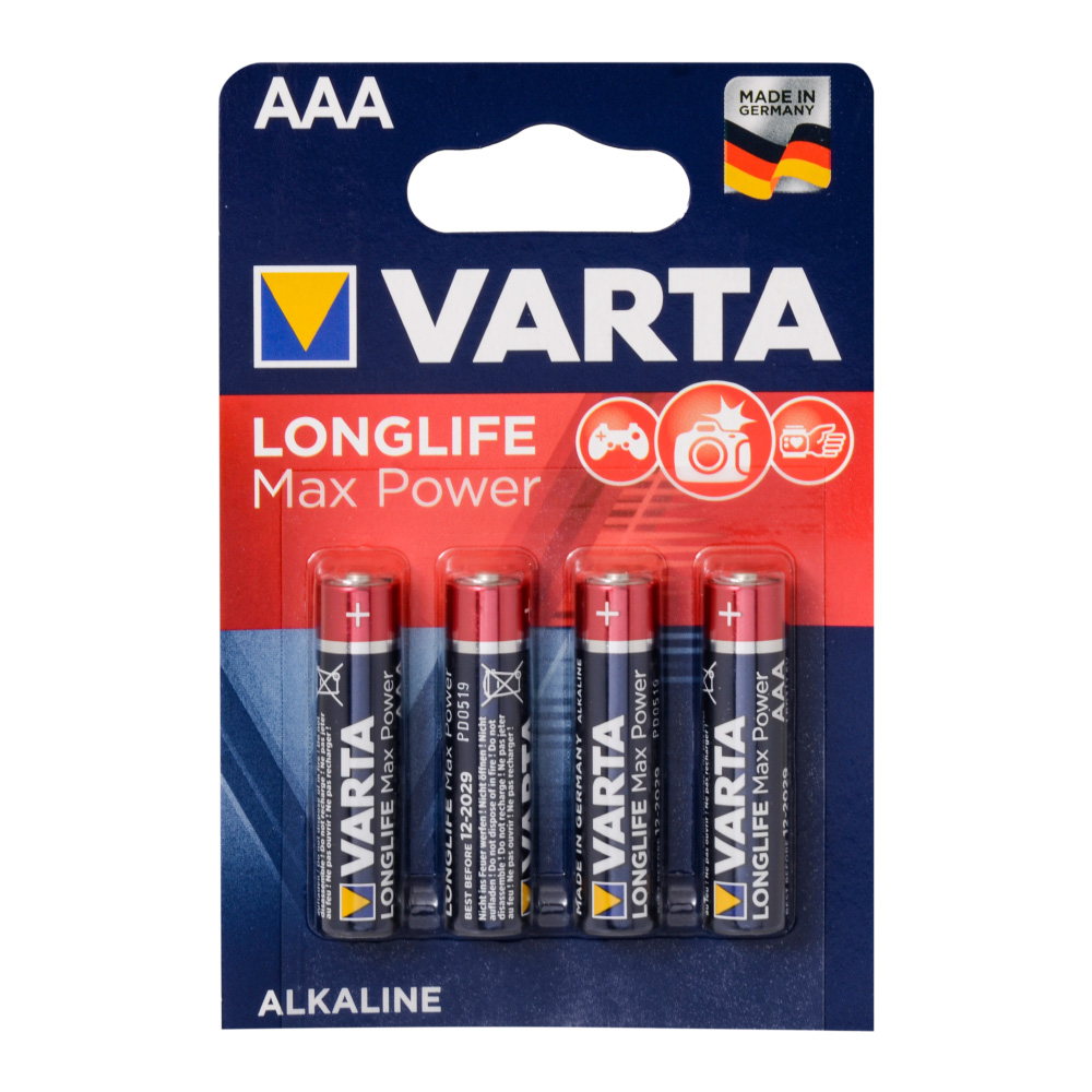 Varta 4703 Longlife Max Power AAA İnce Kalem Pil 4lü 