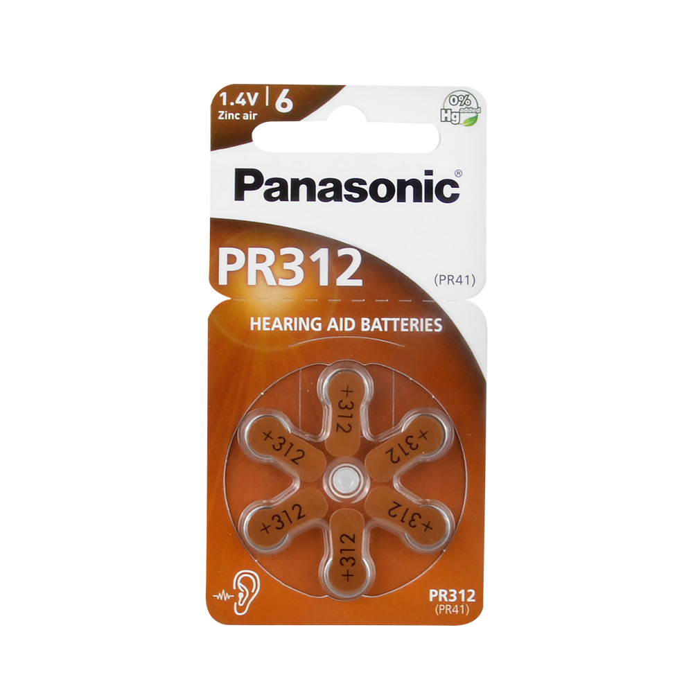 Panasonic 312 Kulaklık Pili 6lı 