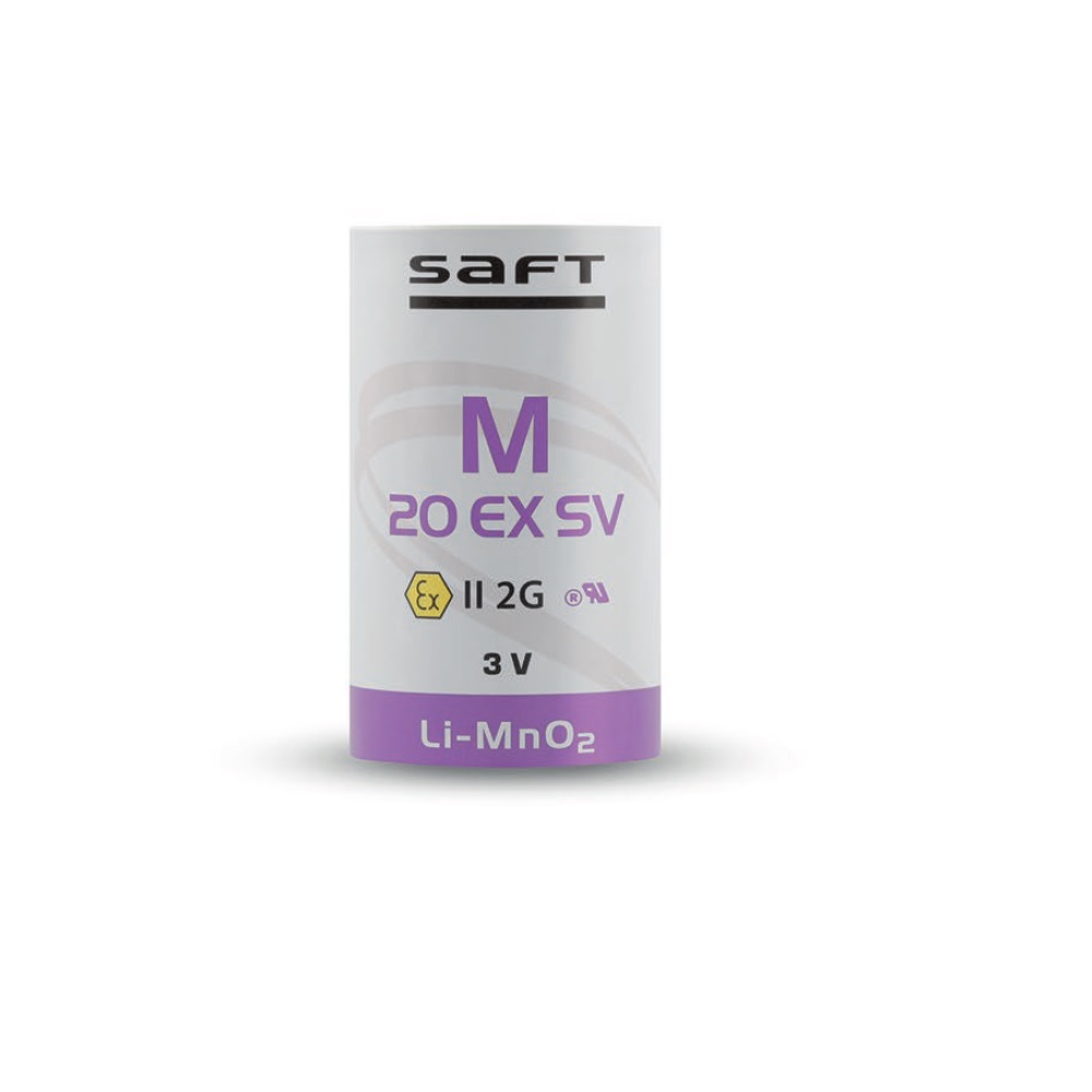 Saft M20 EX SV - End caps - D Size - Li-MnO2 - 3.0V Lithium Pil - 414 2187 103 - Pinsiz