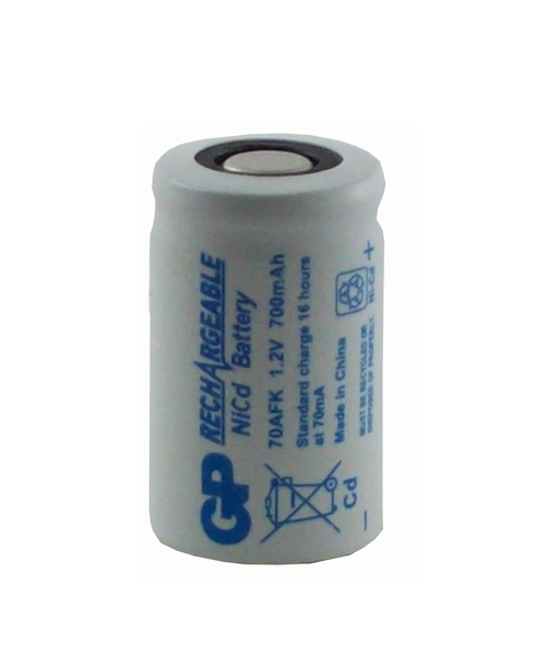GP 70AFK 1.2V 700 mAh 2/3AF Size Ni-Cd Pil