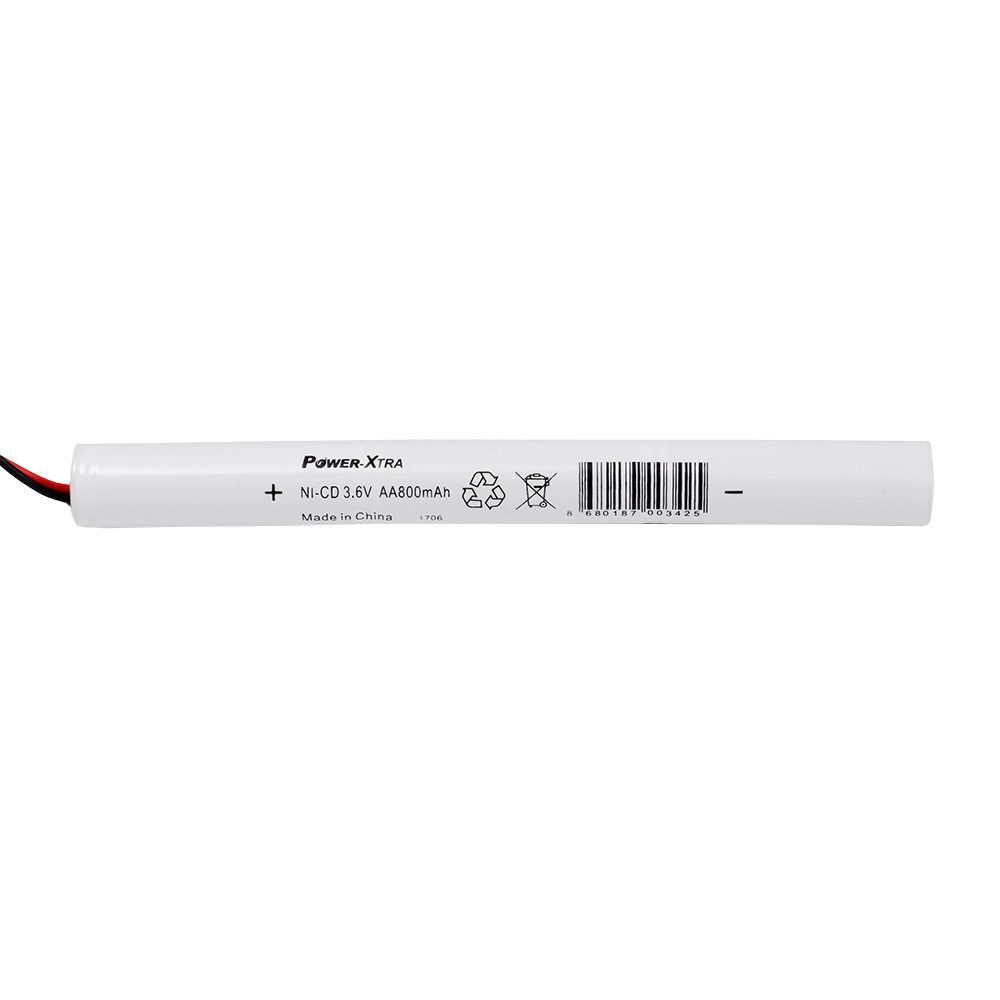 Power-Xtra 3S1P - 3.6V 800 mAh AA - Ni-Cd Şarjlı Batarya - Soketli