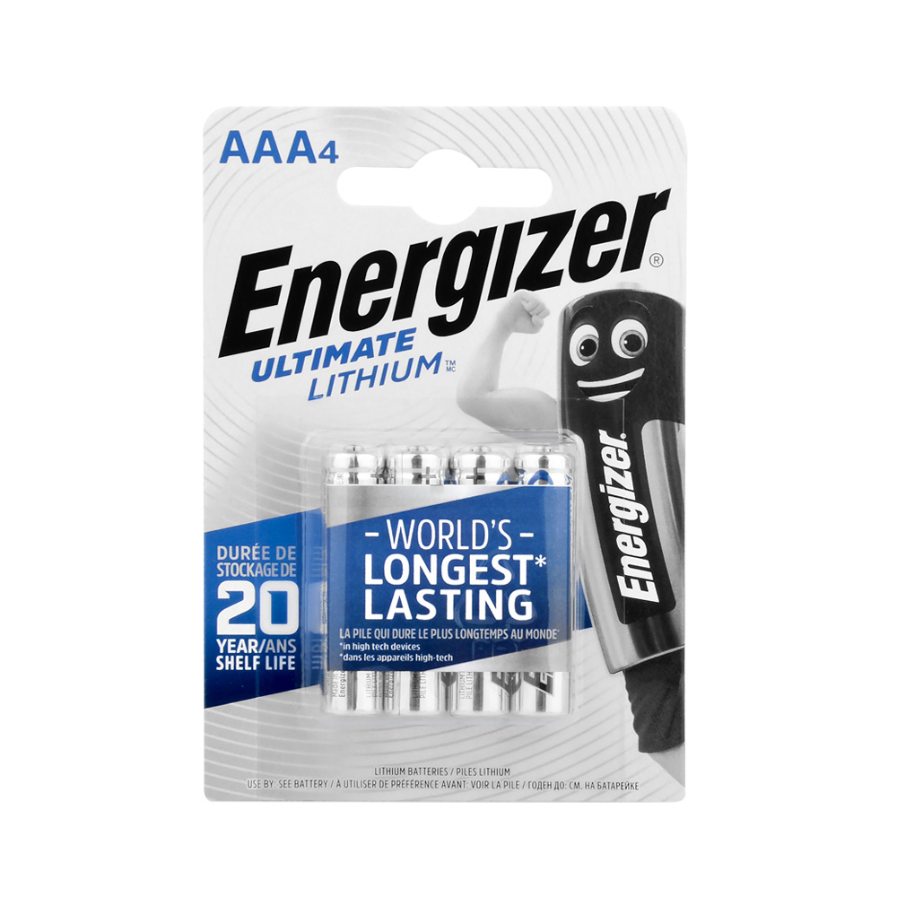 Energizer Ultimate Lithium L92/AAA Size Pil - 4lü Blister