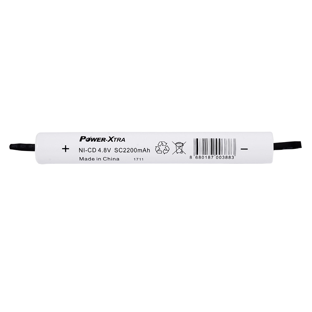 Power-Xtra 4S1P - 4.8V 2200 mAh SC - Ni-Cd Şarjlı Batarya - Pinli