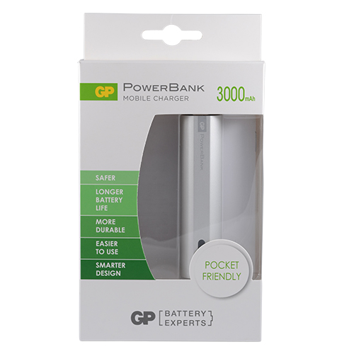 GP GPFN03MBE-2B1 Powerbank Li-ion 3000 mAh Harici Batarya Gümüş