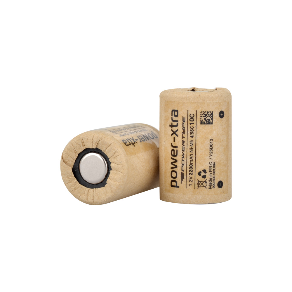 Power-Xtra 1.2V 2200 Mah -  4/5SC -  Ni-Mh Şarjlı Pil -Flat-Başsız - 10C