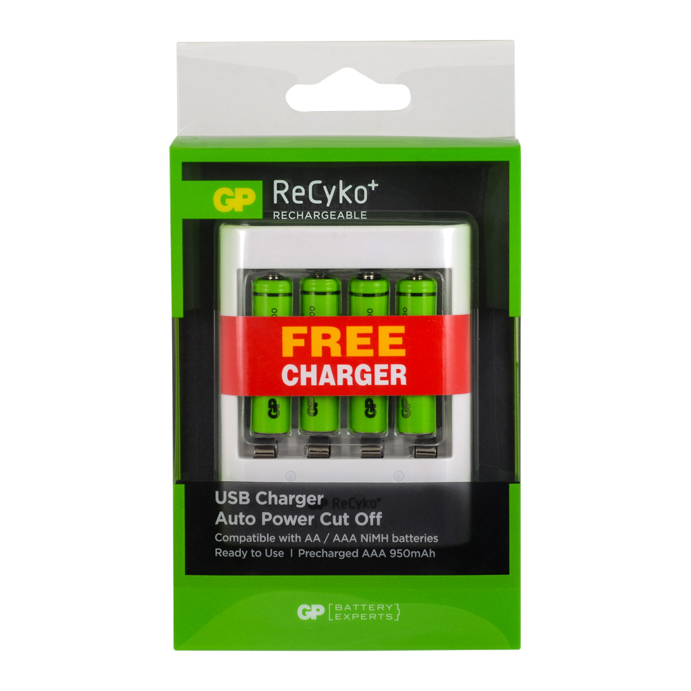 GP U411 4x1000 ReCyko AAA USB Pil Şarj Cihazı