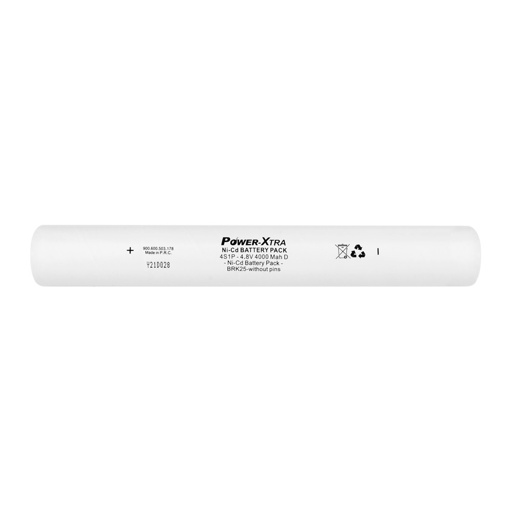 Power-Xtra 4S1P - 4.8V 4000 mAh D - Ni-Cd Şarjlı Batarya - BRK25-Pinsiz