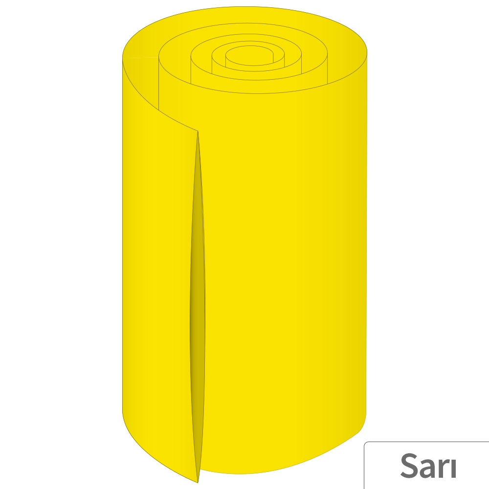 12M - 170mm PVC Heat Shrink Sarı - 5 Metre