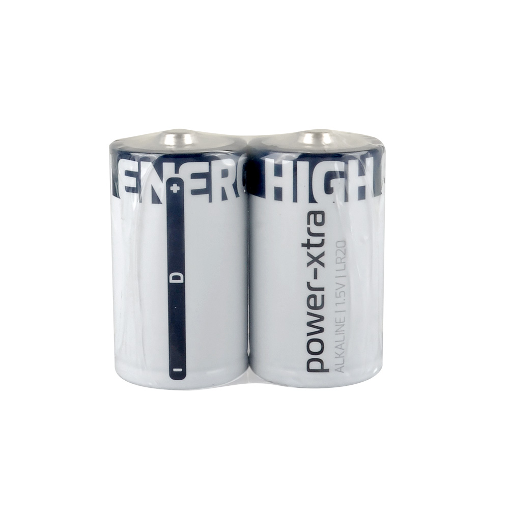Power-Xtra LR20/D Size Alkaline Pil - 2li Shrink 
