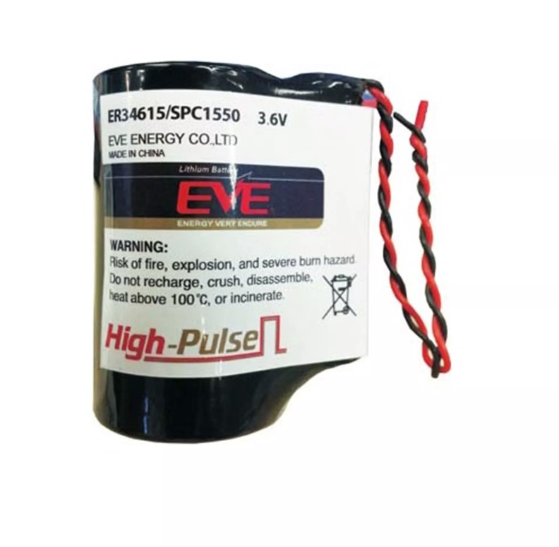 EVE ER34615+SPC1550 - 1S1P - D Size Li-ScO2 Lithium Pil - Soketli - Kapasitorlü
