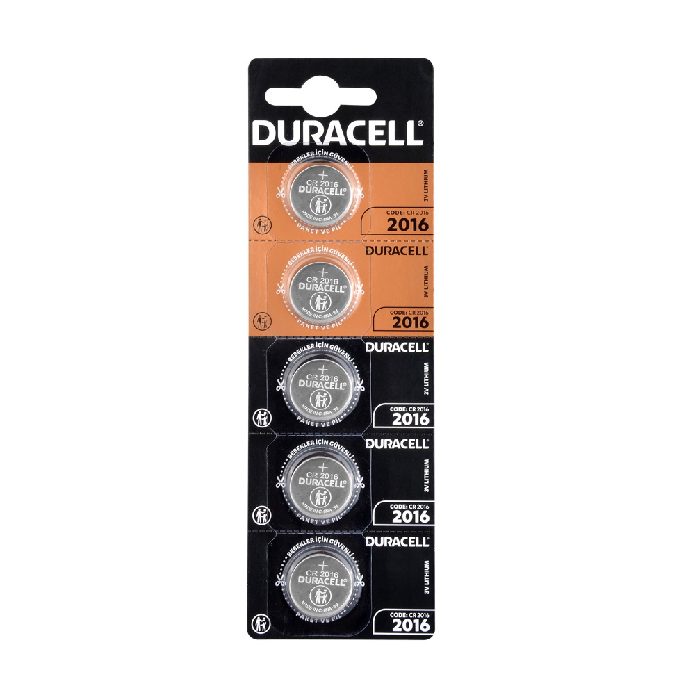 Duracell CR2016 3V Lityum Pil 5li - EOL