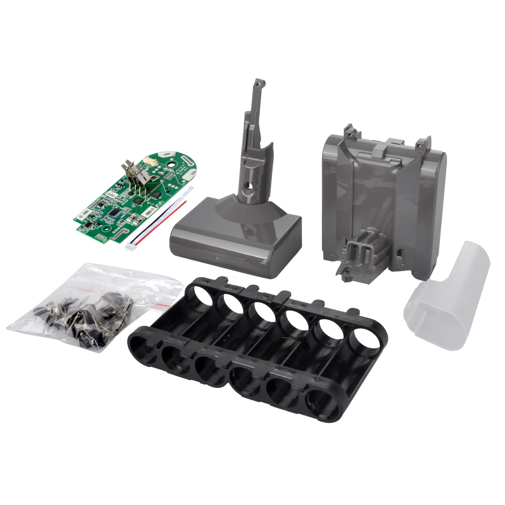 12M - Dyson V8-Type1 - Süpürge Bataryası Kasası ve Ekipmanları - DIY Kit