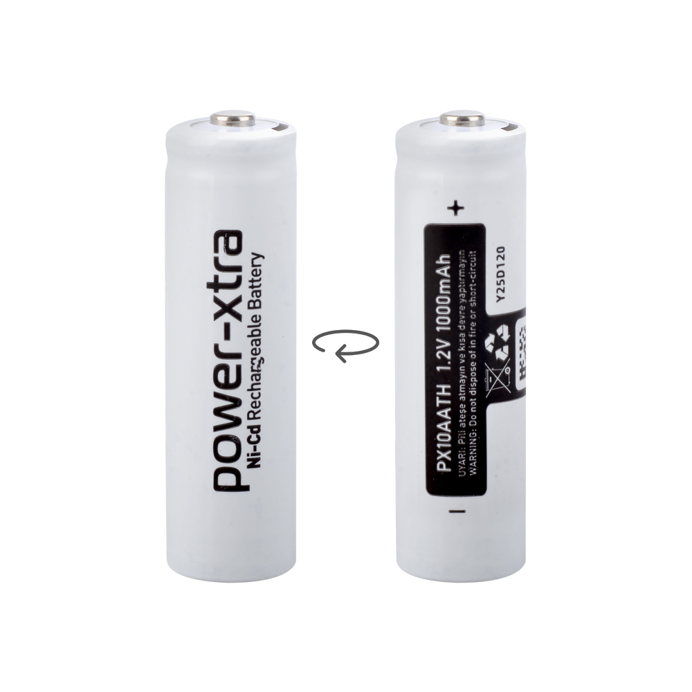 Power-Xtra PX10AATH - 1.2V 1000 Mah - AA - Ni-Cd Şarjlı Pil - Başlı 