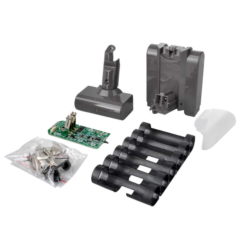 12M - Dyson V6 - Süpürge Bataryası Kasası ve Ekipmanları - DIY Kit