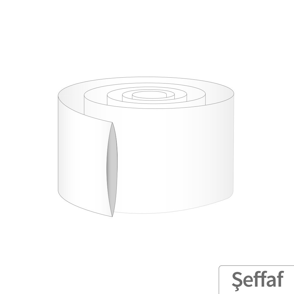 12M - 65mm PVC Heat Shrink Şeffaf - 10 Metre