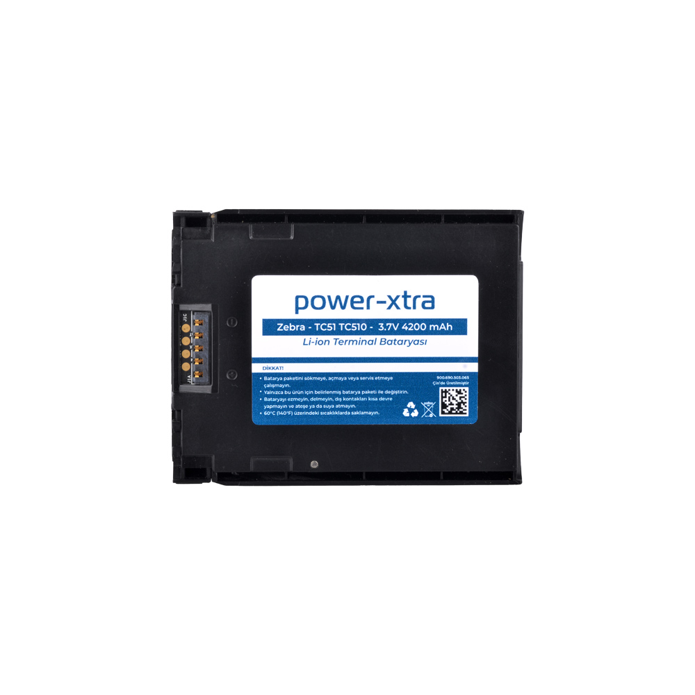 Power-Xtra - Zebra - TC51 TC510 -  3.7V 4200mAh Li-ion Terminal Bataryası
