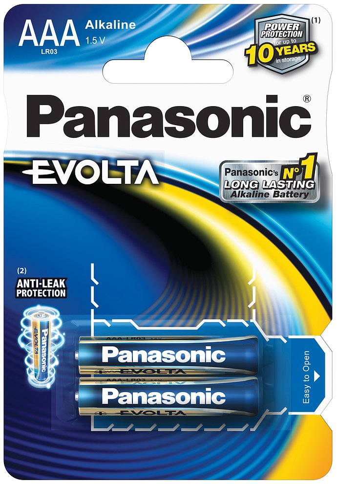 Panasonic - Evolta - LR03EGE/2P - 1.5 V - AAA - Alkaline Pil